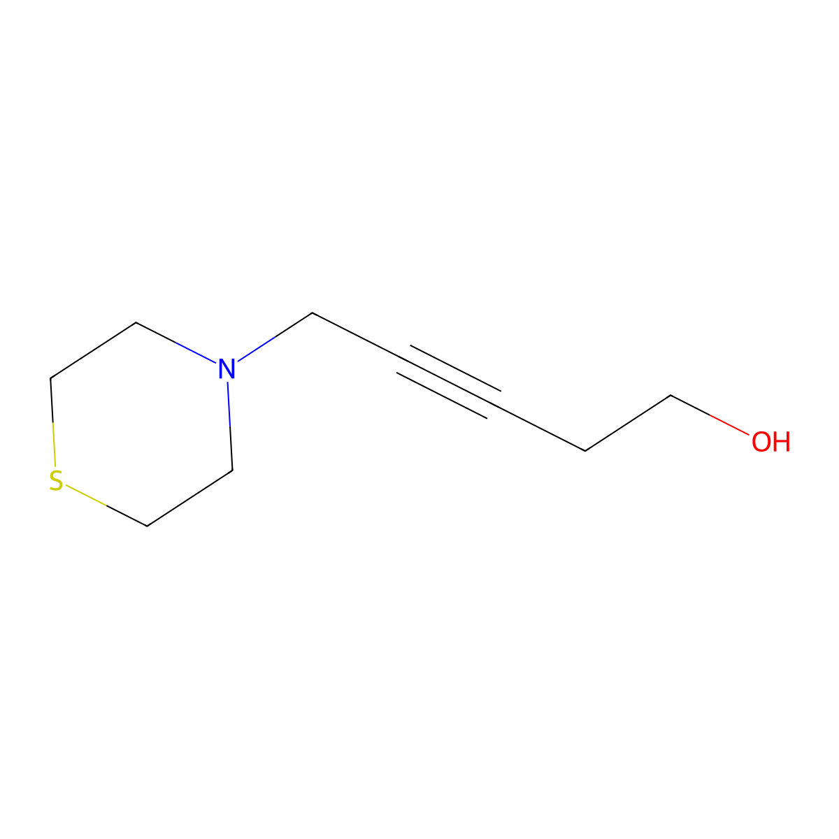 5-Thiomorpholinopent-3-YN-1-OL molecular structure, CAS 1416438-20-4