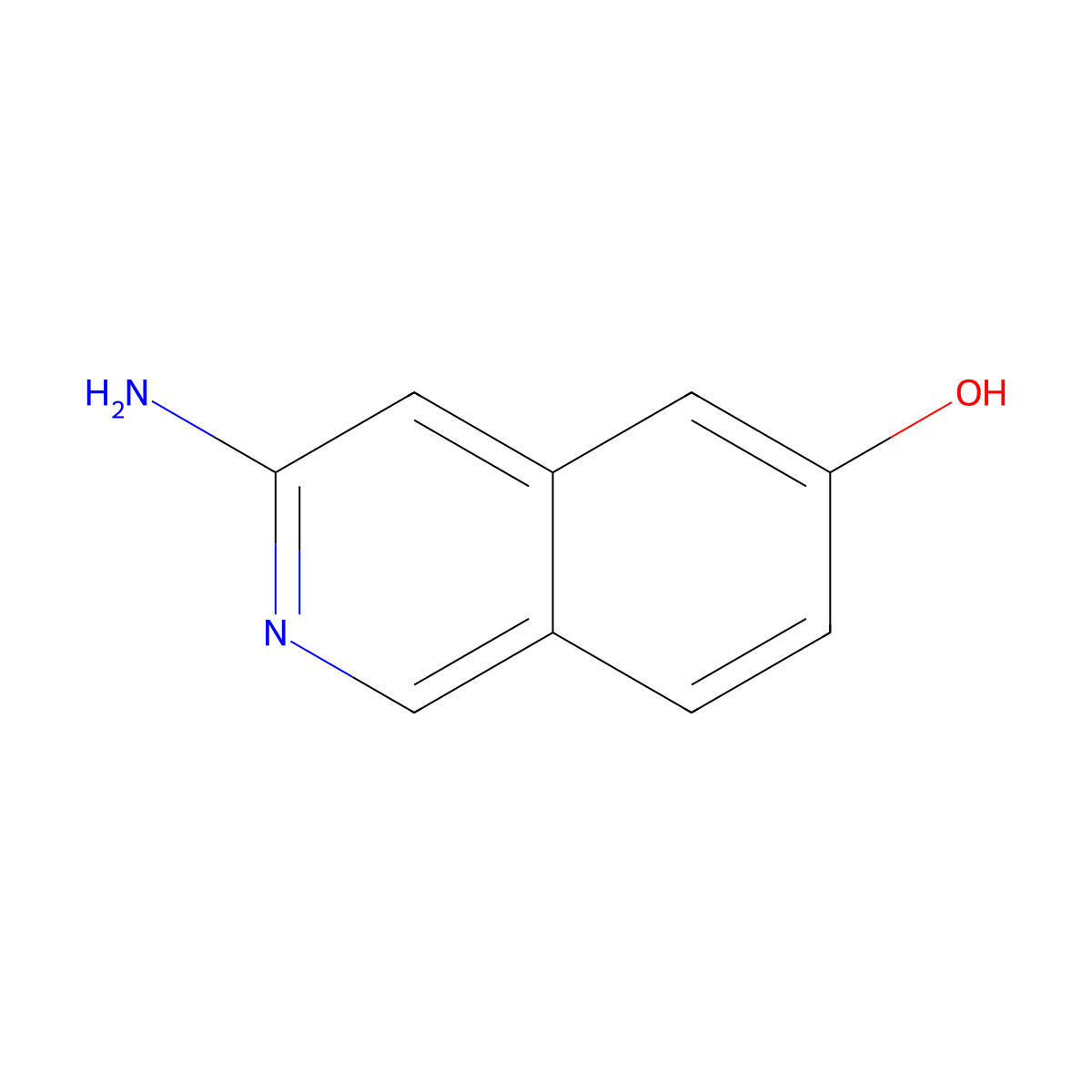 3-Aminoisoquinolin-6-OL molecular structure, CAS 1416438-30-6