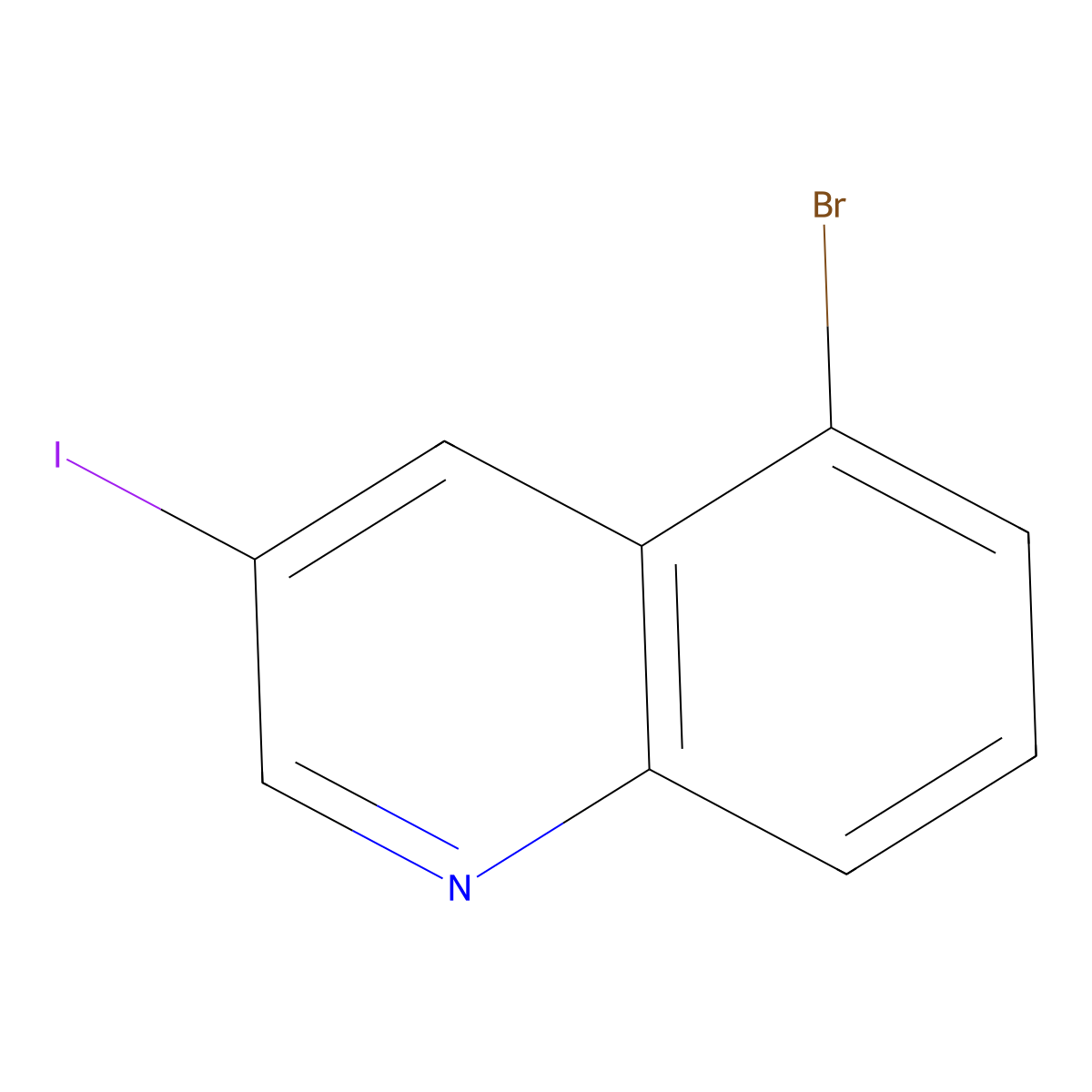 5-Bromo-3-iodoquinoline molecular structure, CAS 1416438-35-1