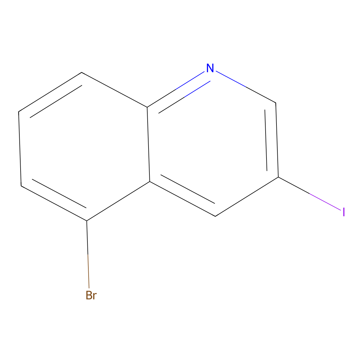 5-Bromo-3-iodoquinoline molecular structure, CAS 1416438-35-1