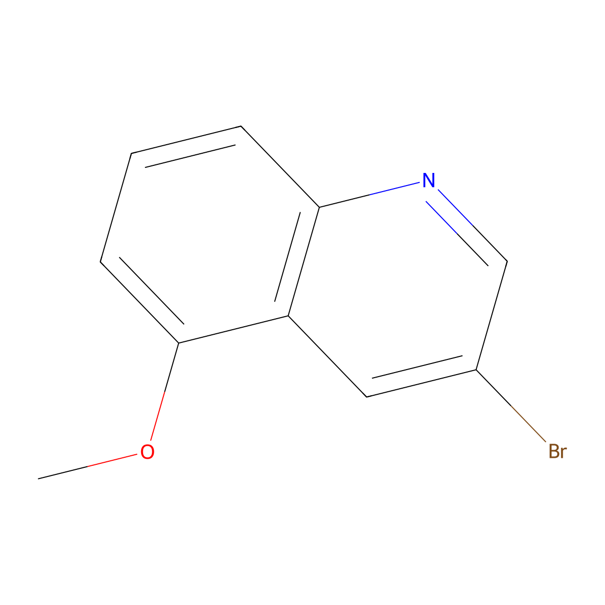 3-Bromo-5-methoxyquinoline molecular structure, CAS 1416438-38-4