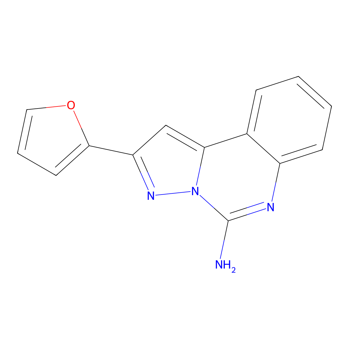 2-(Furan-2-YL)pyrazolo[1,5-C]quinazolin-5-amine molecular structure, CAS 1416438-61-3