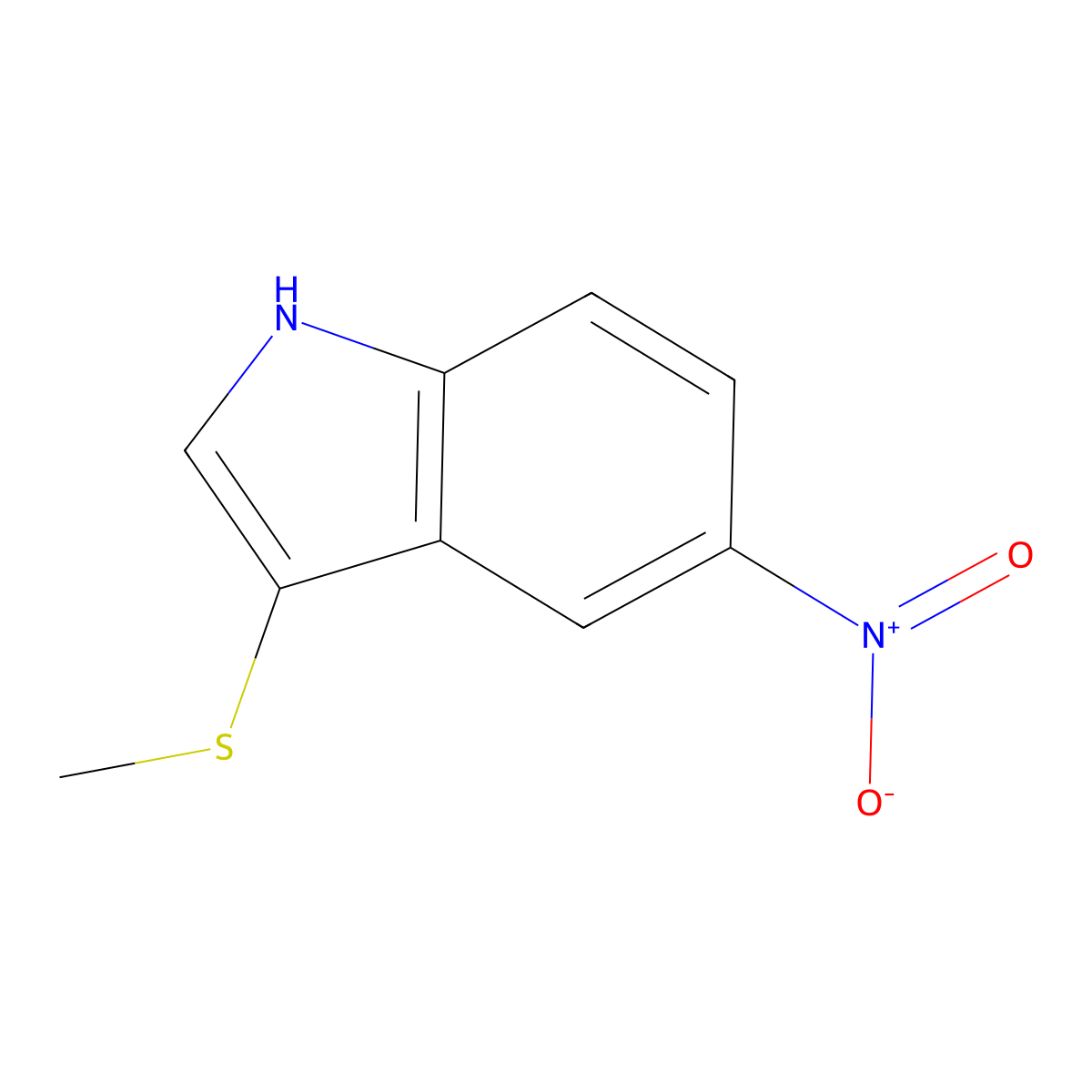 3-(Methylthio)-5-nitro-1H-indole molecular structure, CAS 1416438-63-5