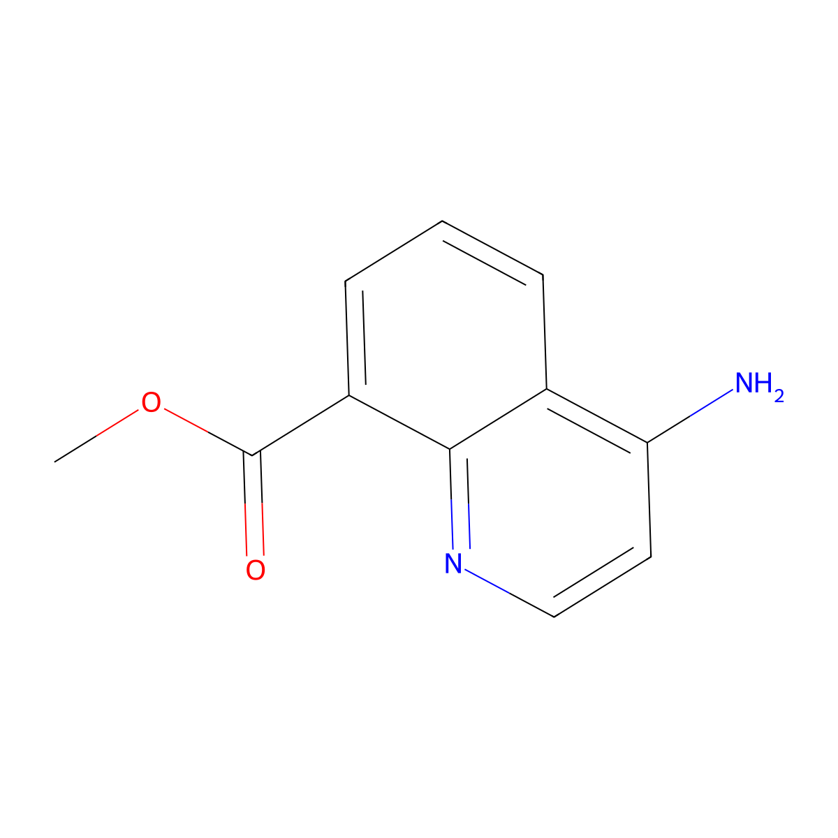 Methyl 4-aminoquinoline-8-carboxylate molecular structure, CAS 1416438-65-7