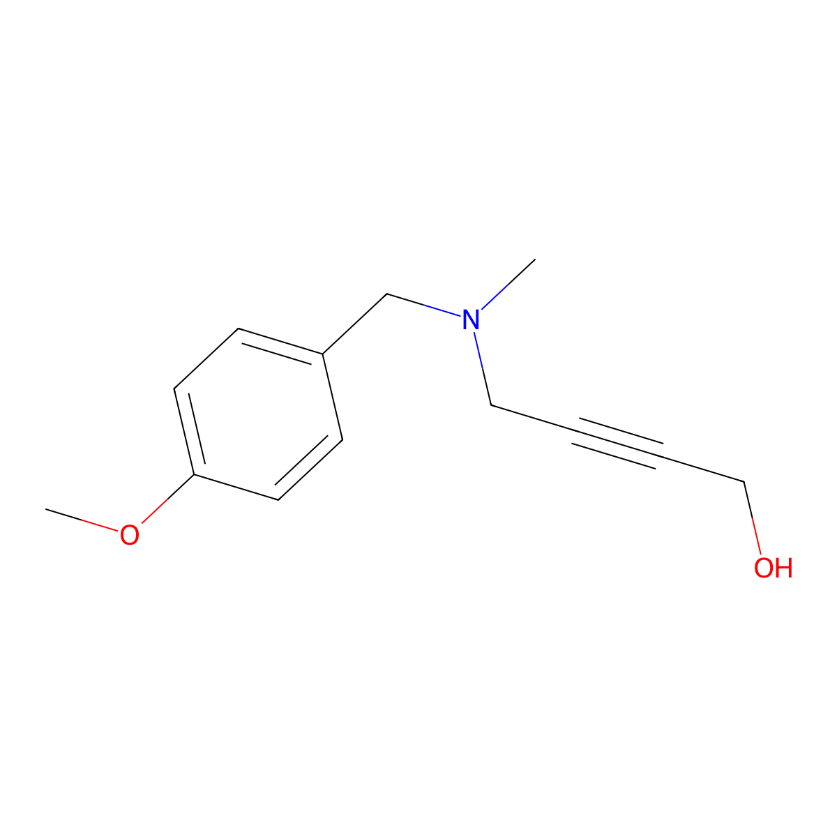 4-((4-Methoxybenzyl)(methyl)amino)but-2-YN-1-OL molecular structure, CAS 1416438-71-5