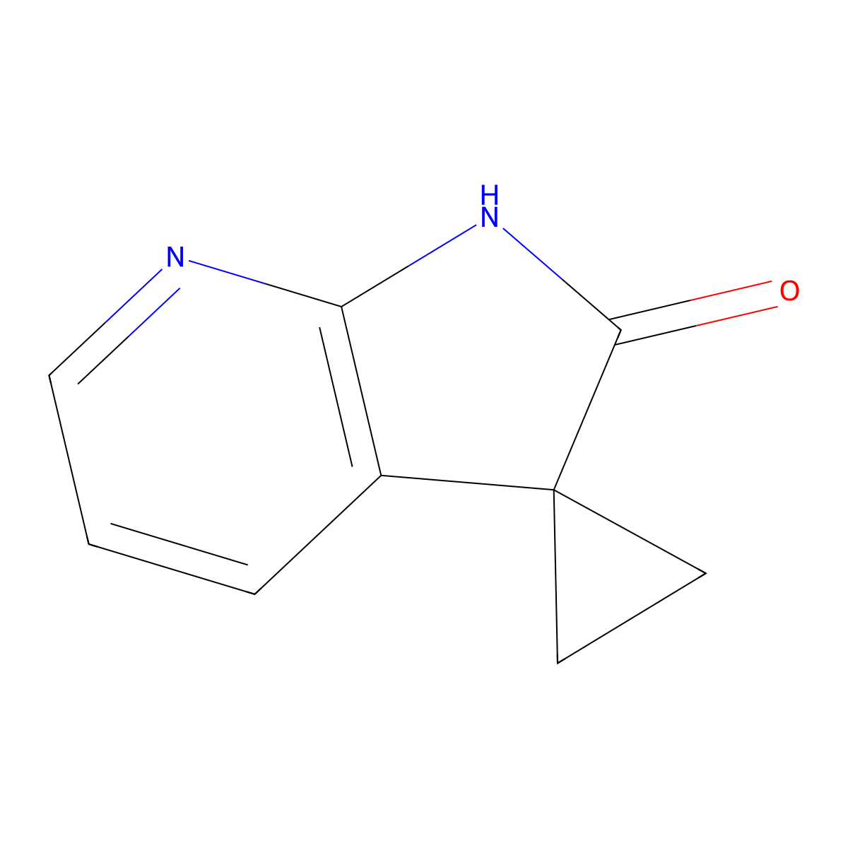 Spiro[cyclopropane-1,3'-pyrrolo[2,3-B]pyridin]-2'(1'H)-one molecular structure, CAS 1416438-78-2