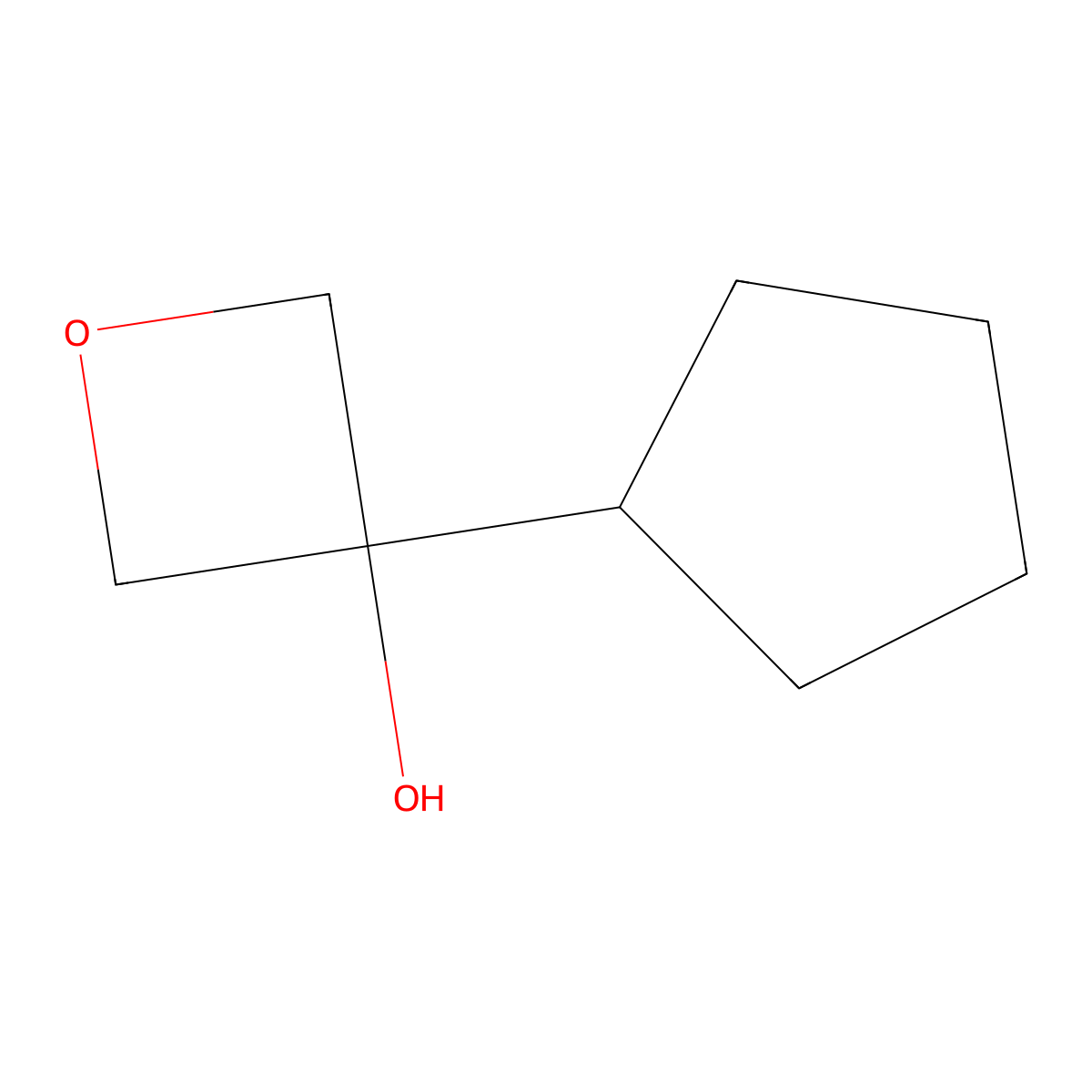 3-Cyclopentyloxetan-3-OL molecular structure, CAS 1416438-85-1