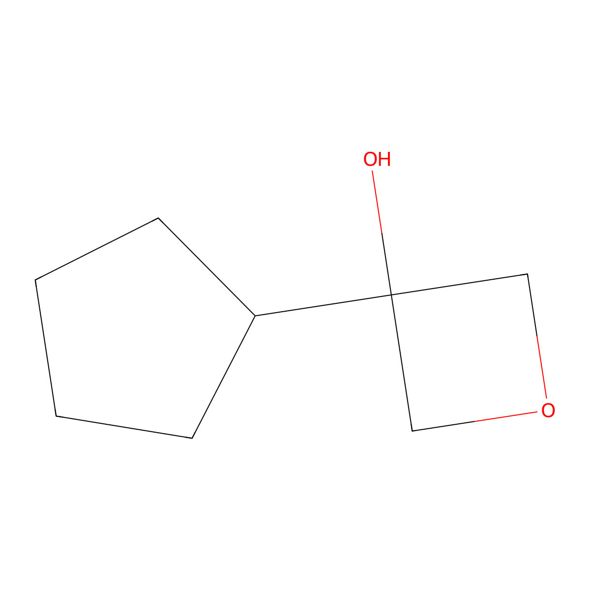 3-Cyclopentyloxetan-3-OL molecular structure, CAS 1416438-85-1