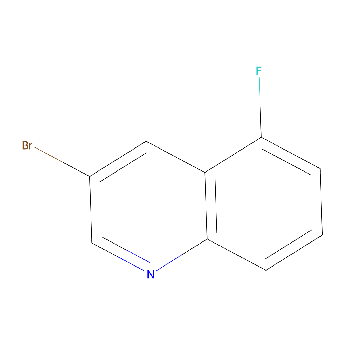 3-Bromo-5-fluoroquinoline molecular structure, CAS 1416439-00-3