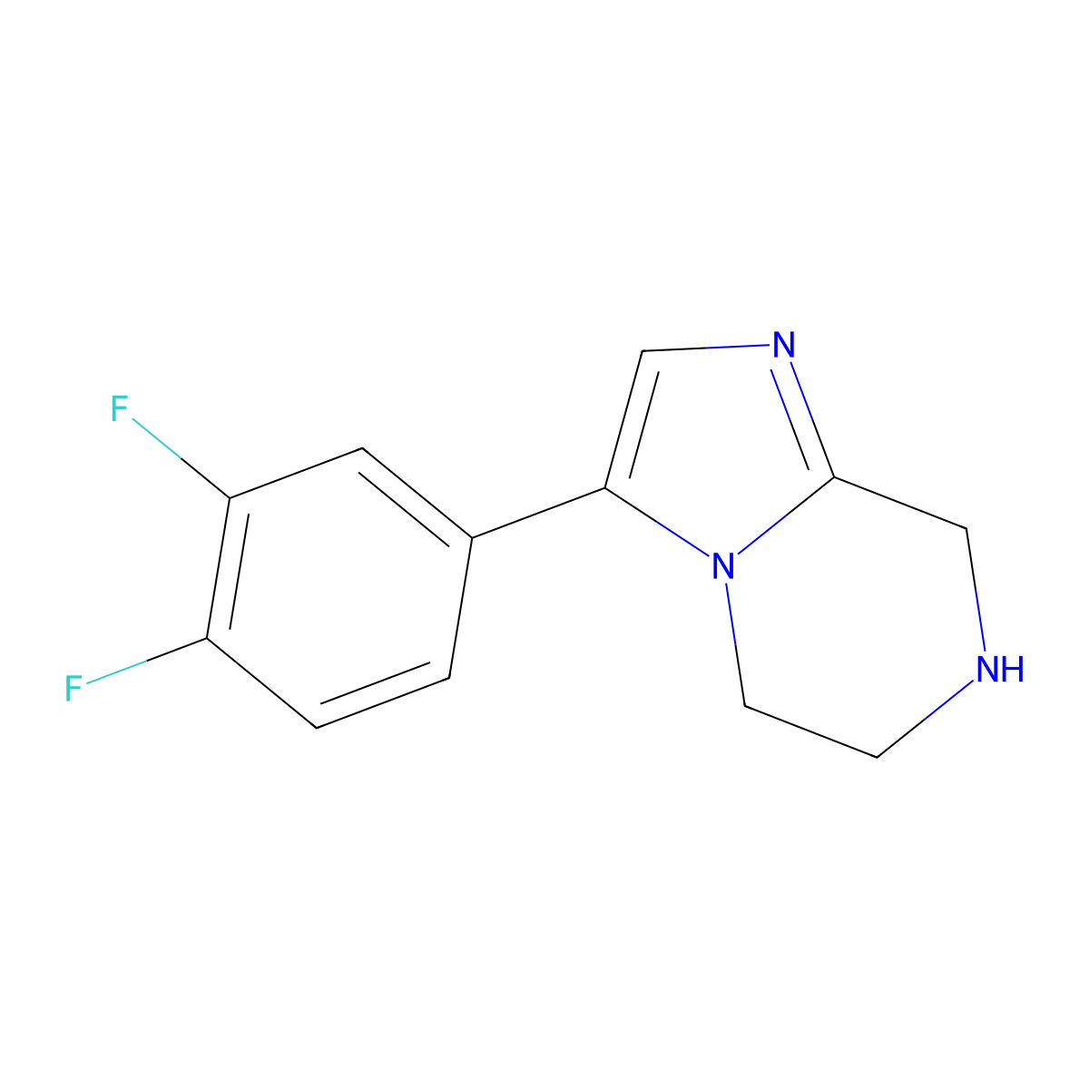 3-(3,4-Difluorophenyl)-5,6,7,8-tetrahydroimidazo[1,2-A]pyrazine molecular structure, CAS 1416439-13-8