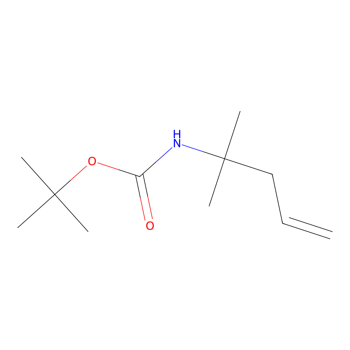 Tert-butyl (2-methylpent-4-EN-2-YL)carbamate molecular structure, CAS 1416439-17-2