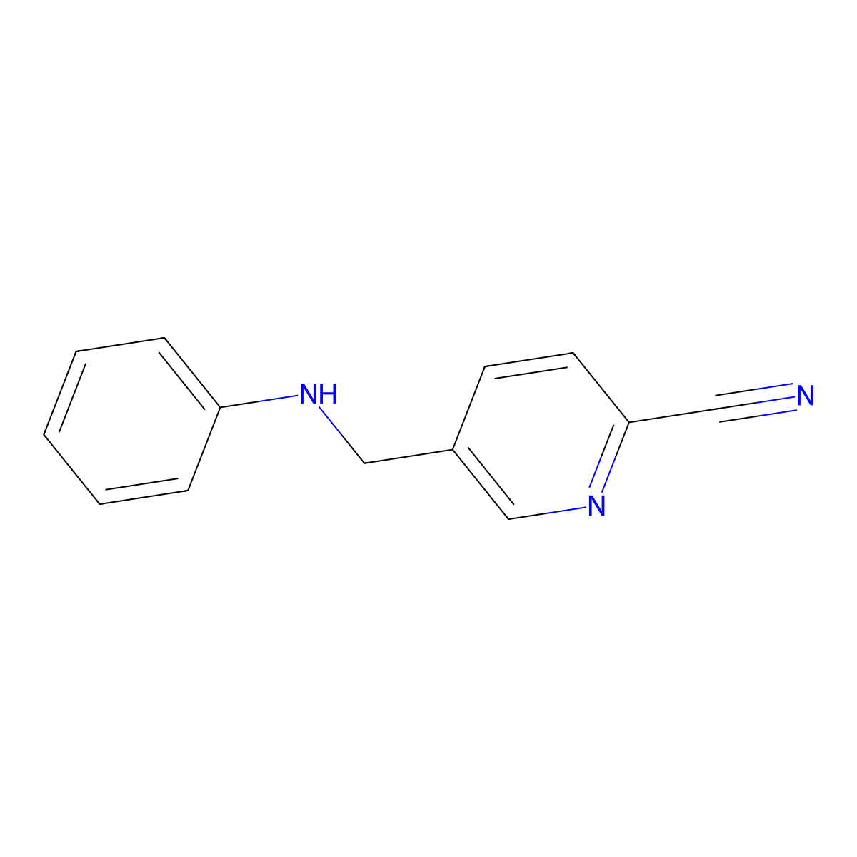 5-((Phenylamino)methyl)picolinonitrile molecular structure, CAS 1416439-39-8