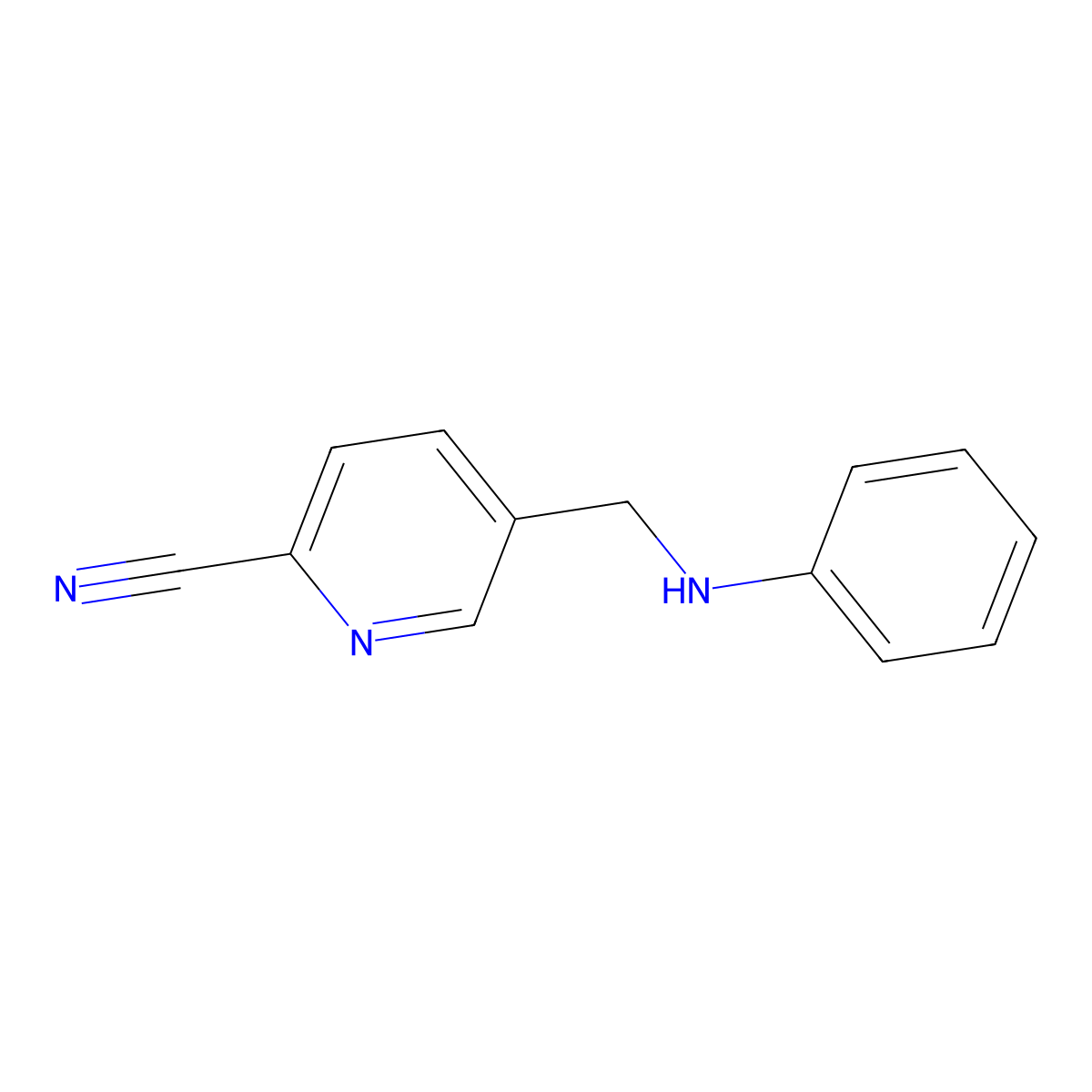 5-((Phenylamino)methyl)picolinonitrile molecular structure, CAS 1416439-39-8