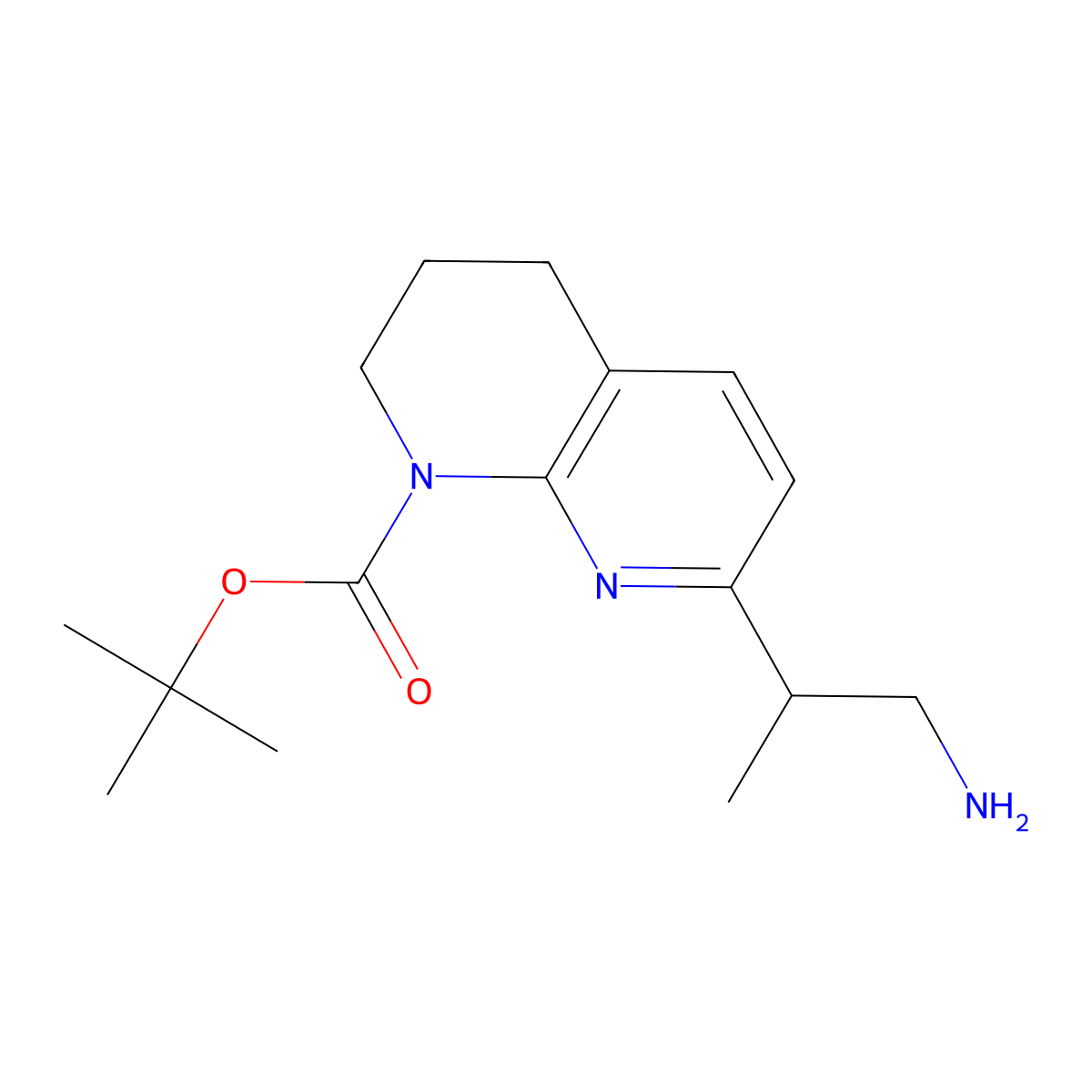 Tert-butyl 7-(1-aminopropan-2-YL)-3,4-dihydro-1,8-naphthyridine-1(2H)-carboxylate molecular structure, CAS 1416439-47-8
