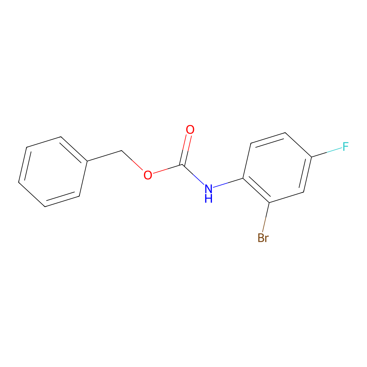 Benzyl (2-bromo-4-fluorophenyl)carbamate molecular structure, CAS 1416439-56-9