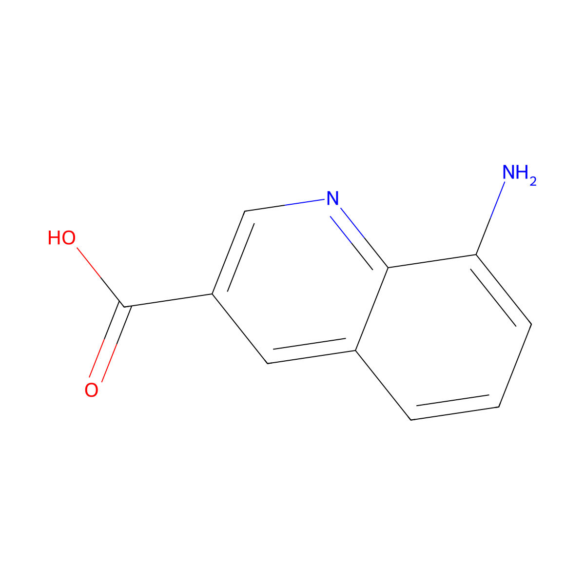 8-Aminoquinoline-3-carboxylic acid molecular structure, CAS 1416439-58-1