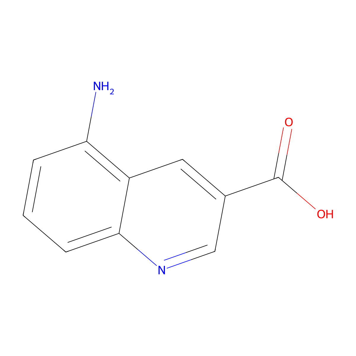 5-Aminoquinoline-3-carboxylic acid molecular structure, CAS 1416439-59-2