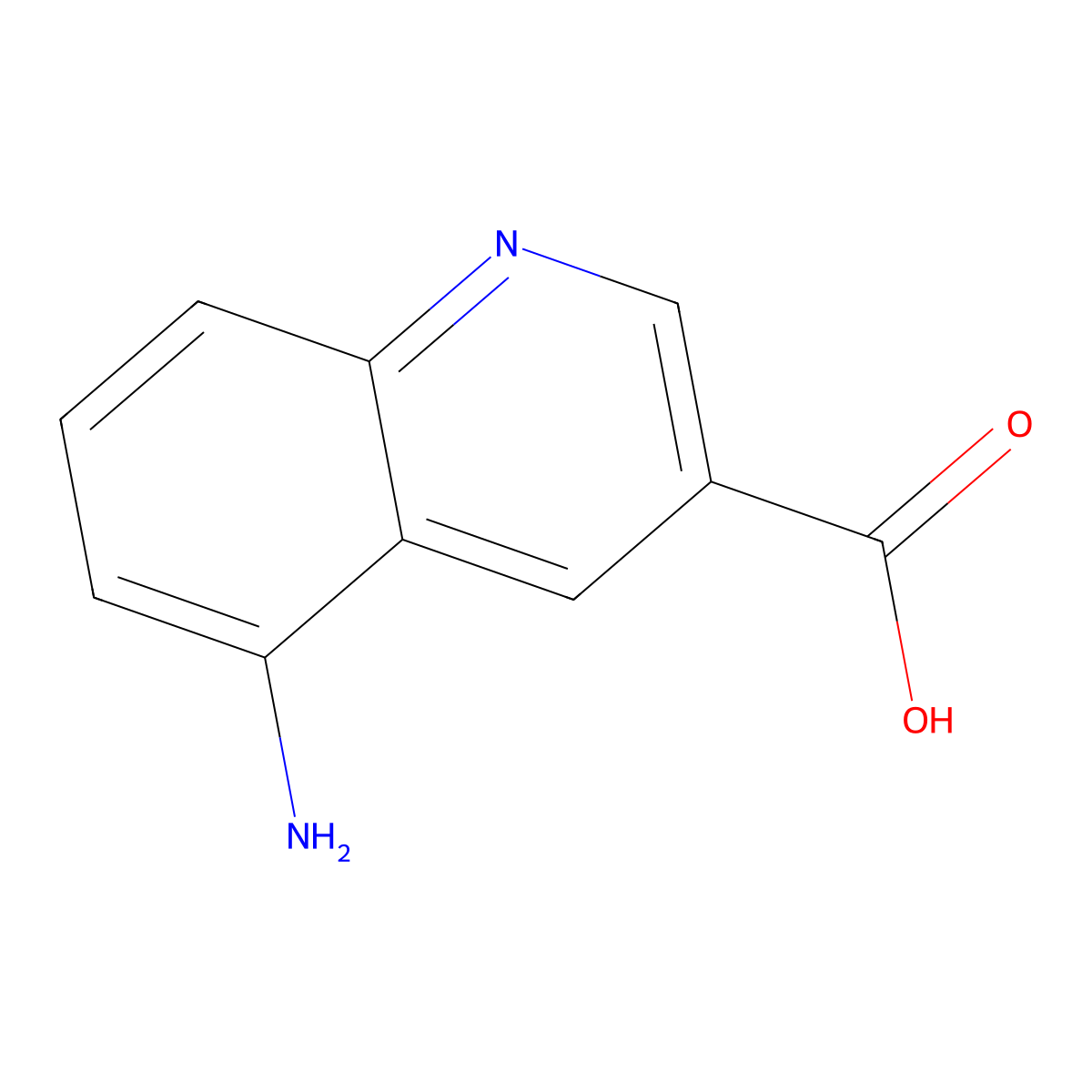 5-Aminoquinoline-3-carboxylic acid molecular structure, CAS 1416439-59-2