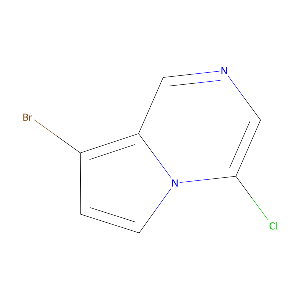 8-Bromo-4-chloropyrrolo[1,2-A]pyrazine molecular structure, CAS 1416439-60-5