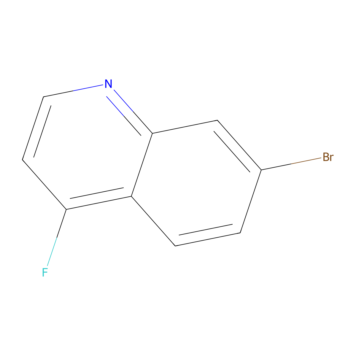 7-Bromo-4-fluoroquinoline molecular structure, CAS 1416439-65-0