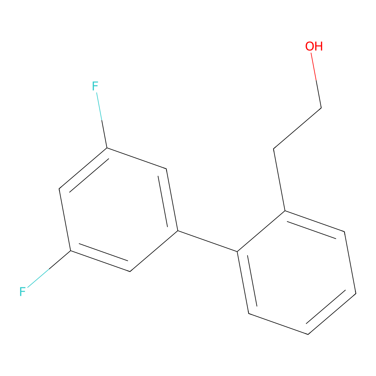 2-(3',5'-Difluoro-[1,1'-biphenyl]-2-YL)ethanol molecular structure, CAS 1416439-78-5