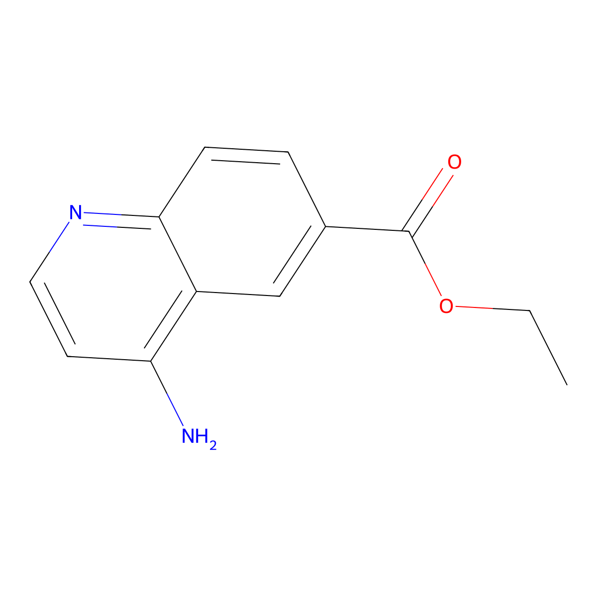Ethyl 4-aminoquinoline-6-carboxylate molecular structure, CAS 1416440-06-6