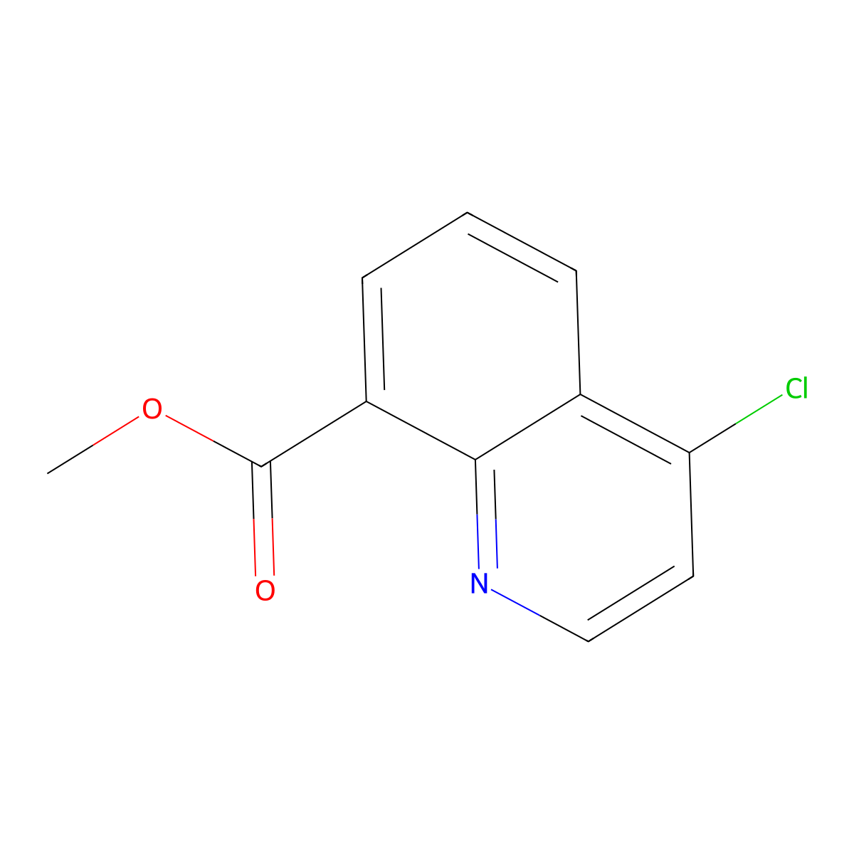Methyl 4-chloroquinoline-8-carboxylate molecular structure, CAS 1416440-14-6