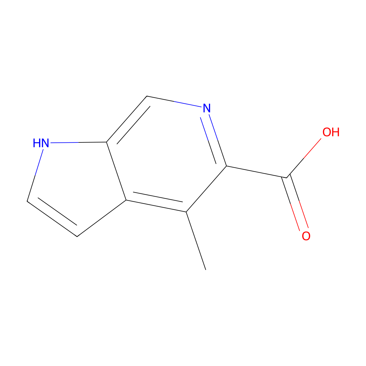 4-Methyl-1H-pyrrolo[2,3-C]pyridine-5-carboxylic acid molecular structure, CAS 1416440-15-7