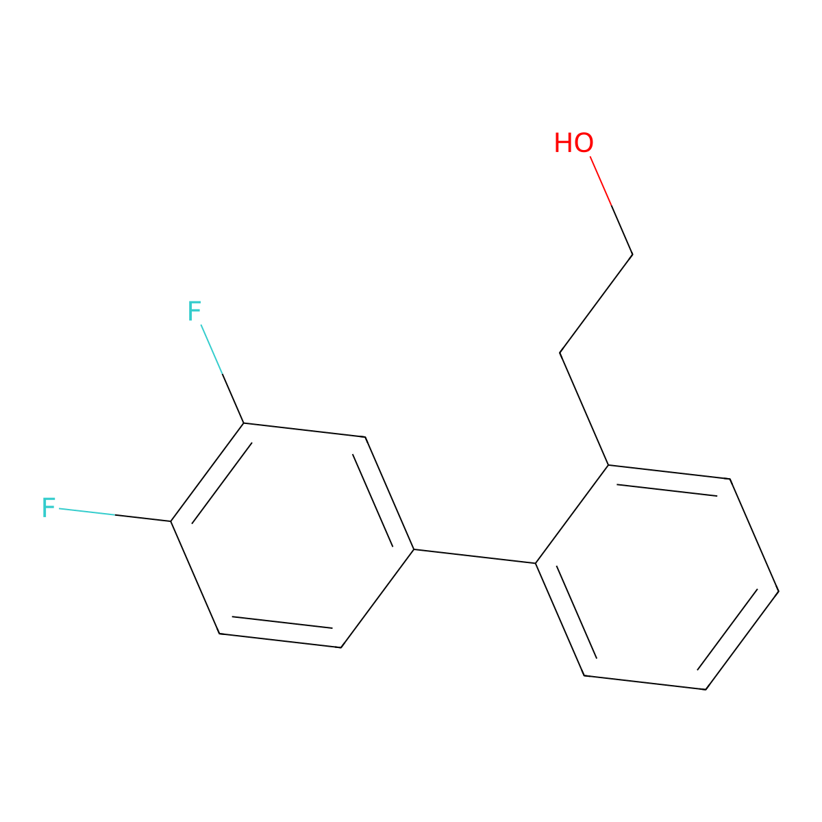 2-(3',4'-Difluoro-[1,1'-biphenyl]-2-YL)ethanol molecular structure, CAS 1416440-19-1