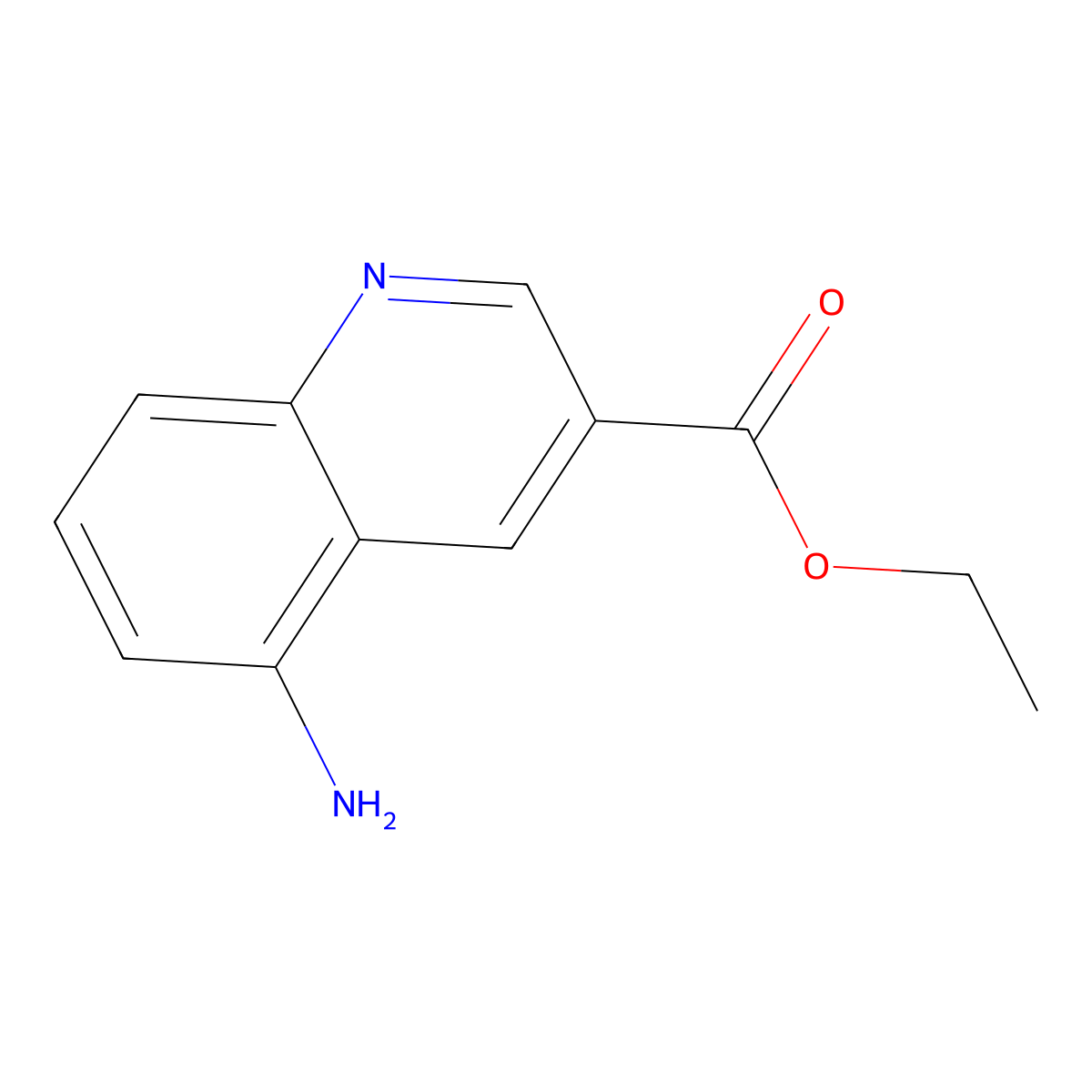 Ethyl 5-aminoquinoline-3-carboxylate molecular structure, CAS 1416440-22-6