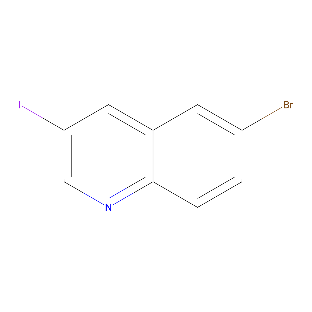 6-Bromo-3-iodoquinoline molecular structure, CAS 1416440-23-7