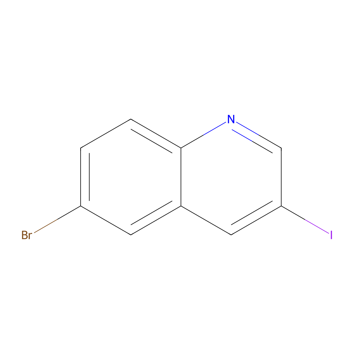6-Bromo-3-iodoquinoline molecular structure, CAS 1416440-23-7