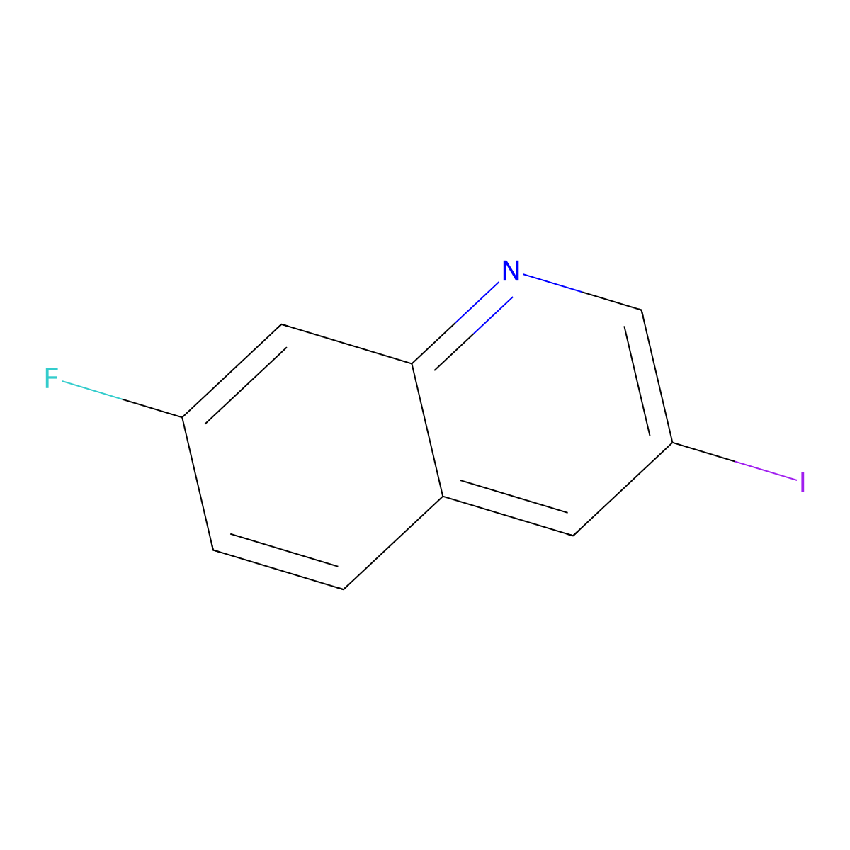 7-Fluoro-3-iodoquinoline molecular structure, CAS 1416440-27-1