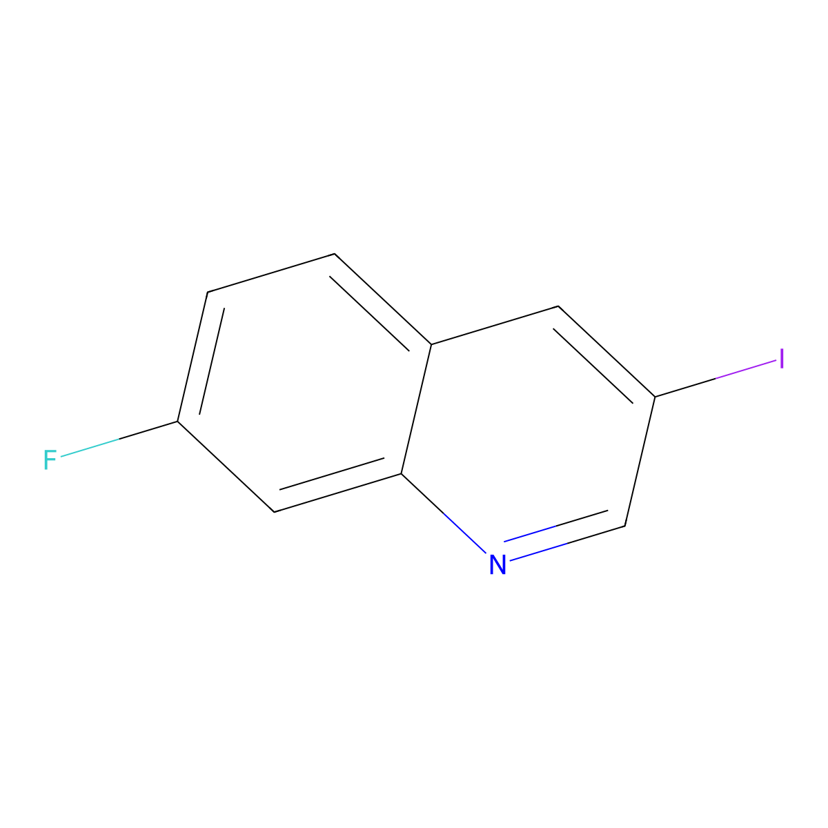 7-Fluoro-3-iodoquinoline molecular structure, CAS 1416440-27-1