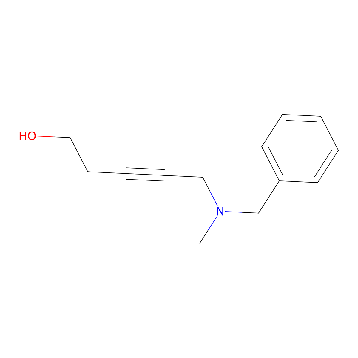 5-(Benzyl(methyl)amino)pent-3-YN-1-OL molecular structure, CAS 1416440-42-0