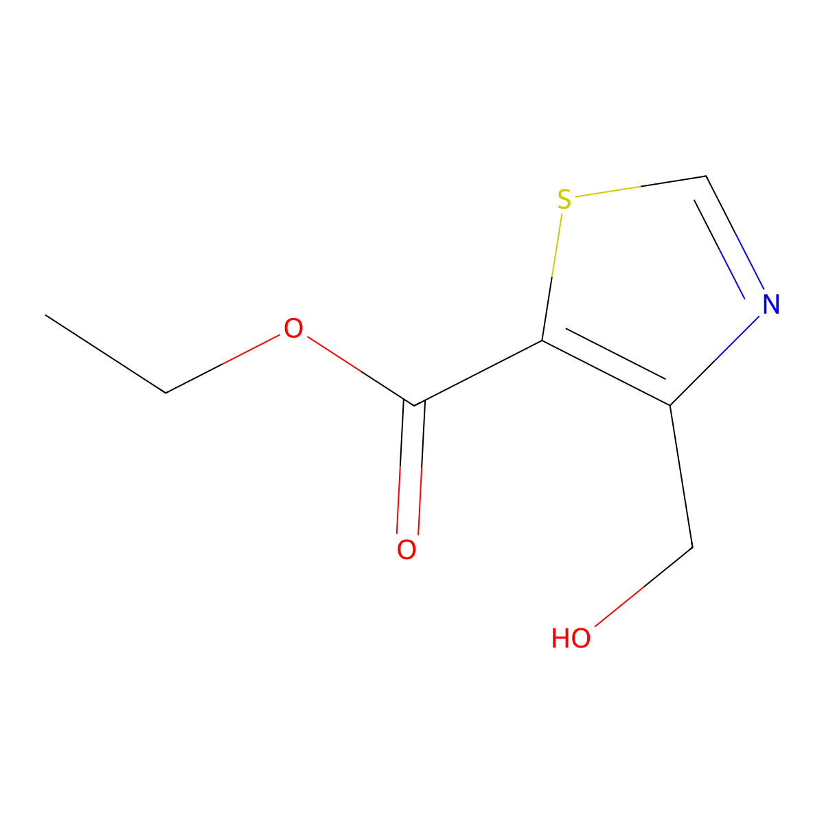 Ethyl 4-(hydroxymethyl)thiazole-5-carboxylate molecular structure, CAS 1416440-57-7