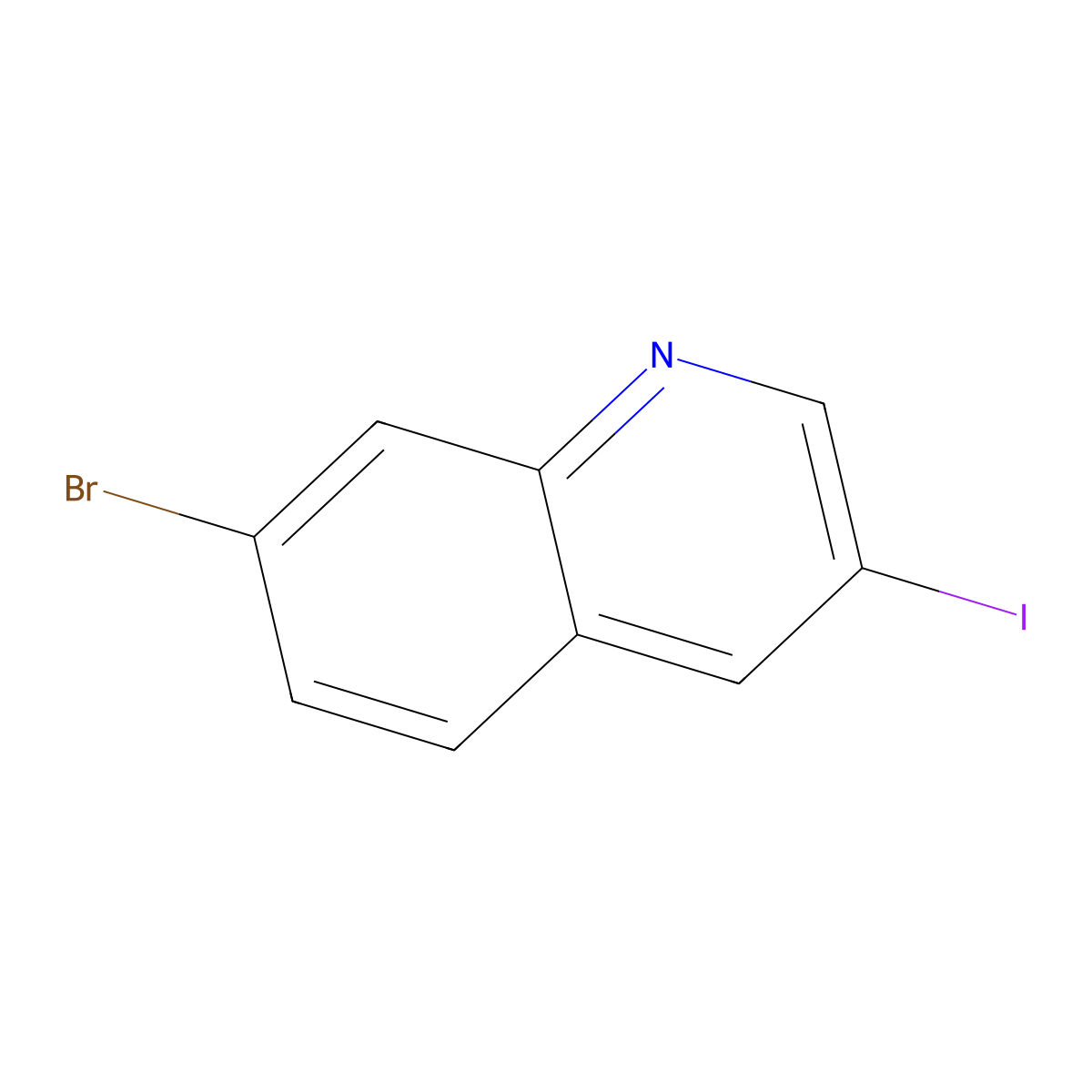 7-Bromo-3-iodoquinoline molecular structure, CAS 1416440-61-3