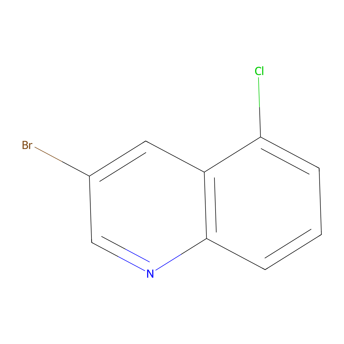 3-Bromo-5-chloroquinoline molecular structure, CAS 1416440-62-4