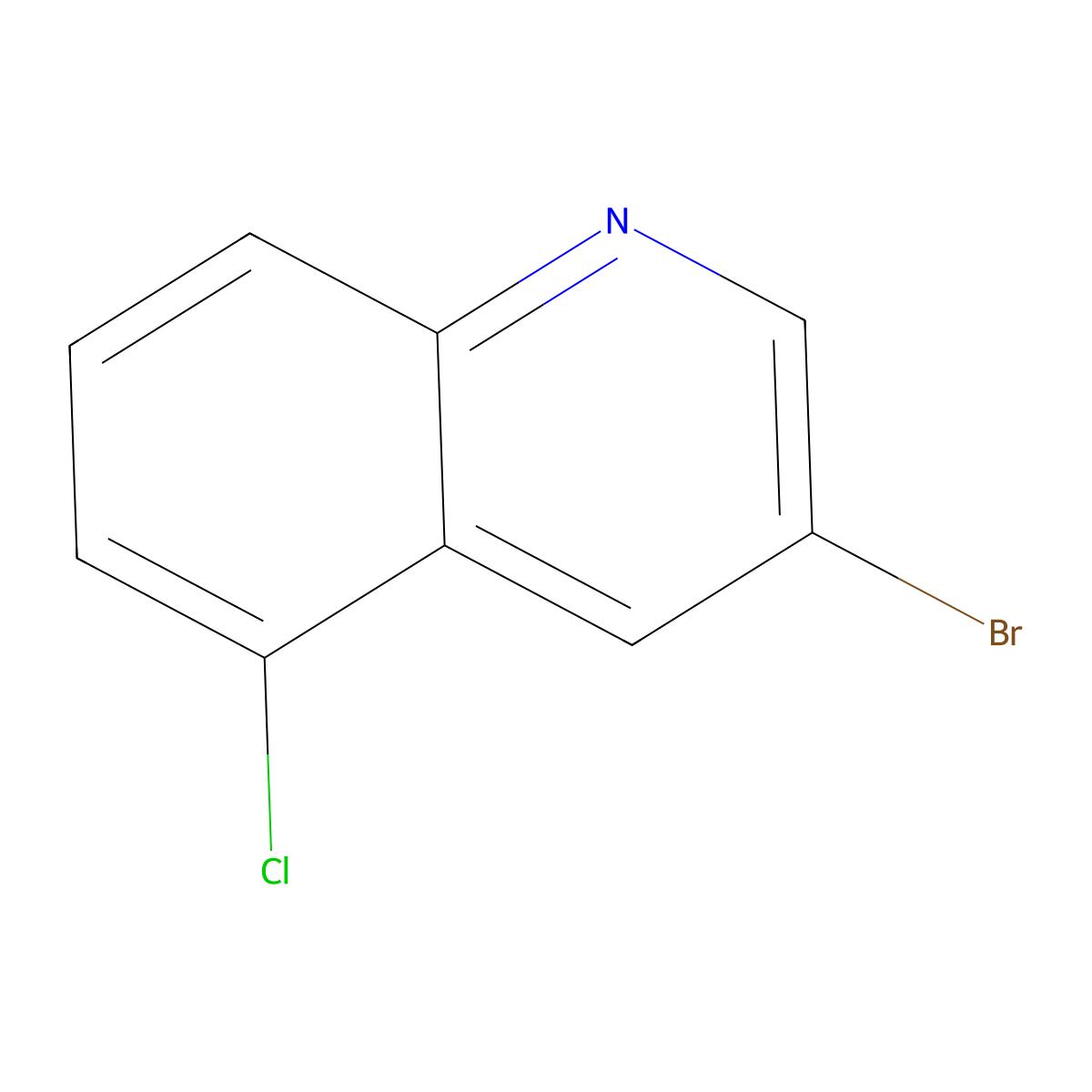 3-Bromo-5-chloroquinoline molecular structure, CAS 1416440-62-4