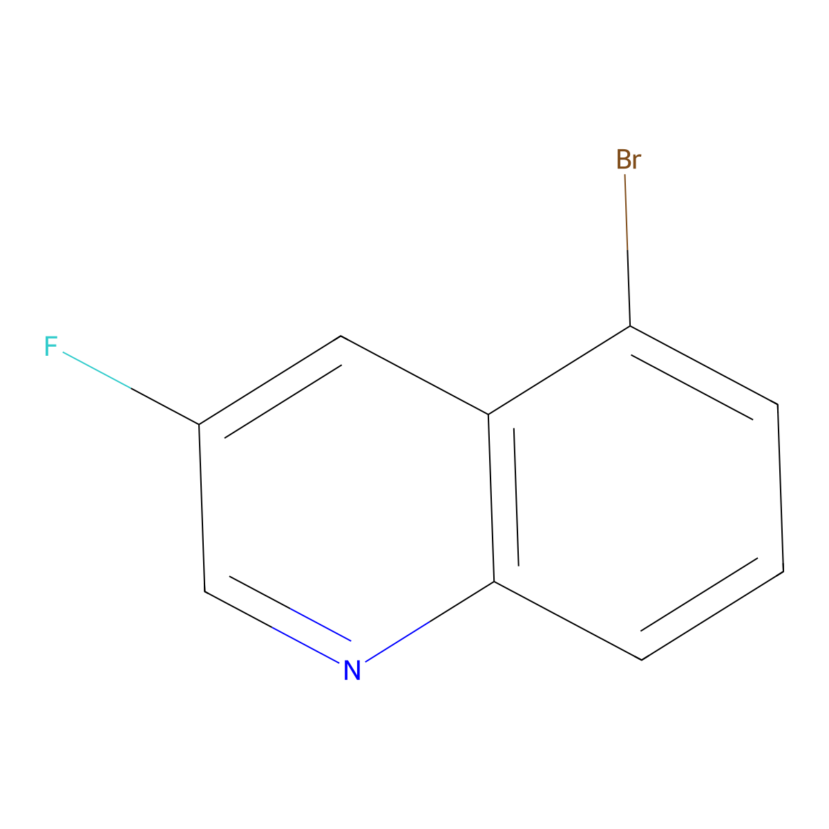 5-Bromo-3-fluoroquinoline molecular structure, CAS 1416440-63-5