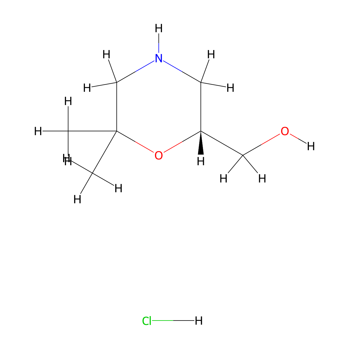 [(2R)-6,6-dimethylmorpholin-2-yl]methanol hydrochloride molecular structure, CAS 1416444-88-6