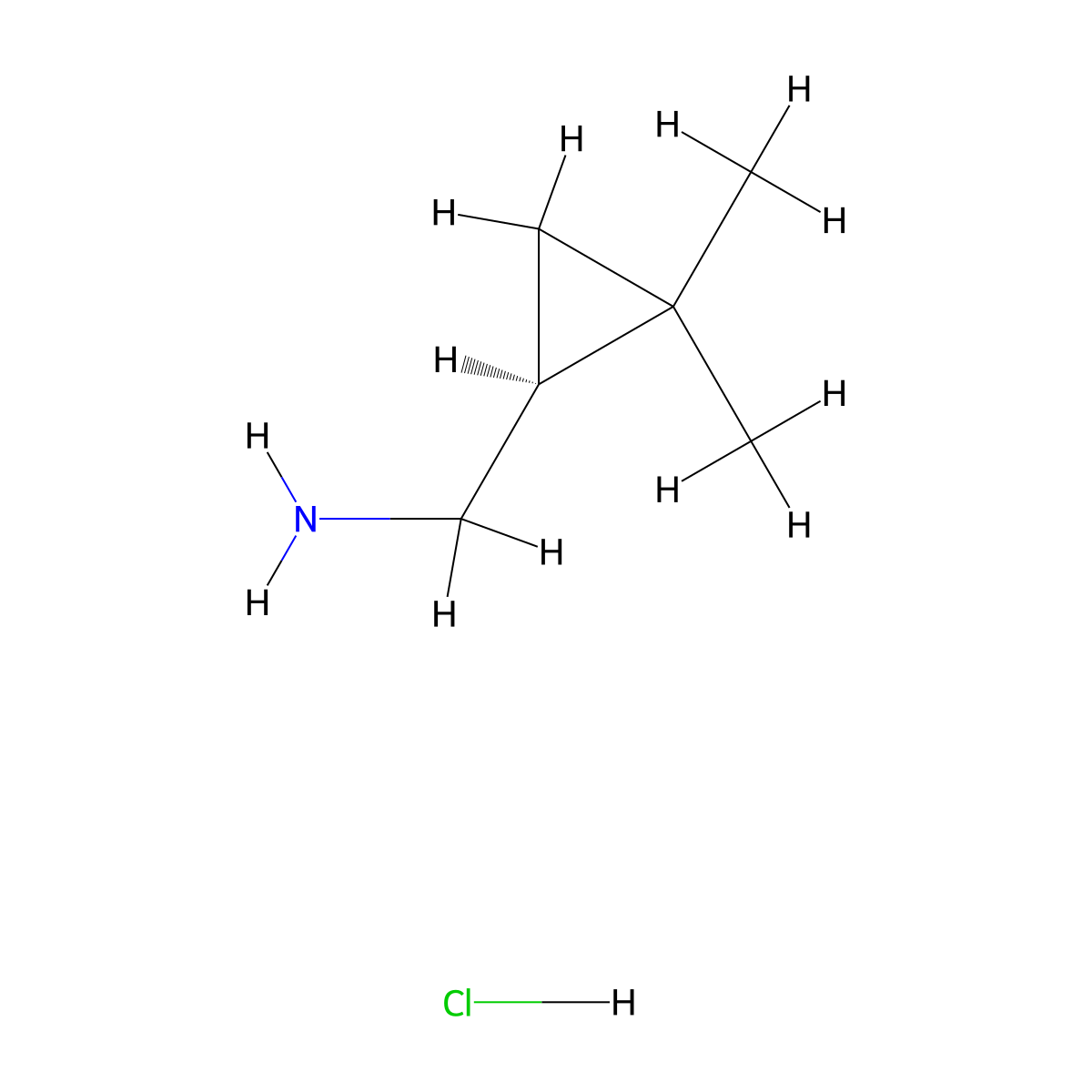 (S)-(2,2-Dimethylcyclopropyl)methanamine hydrochloride molecular structure, CAS 1416445-11-8