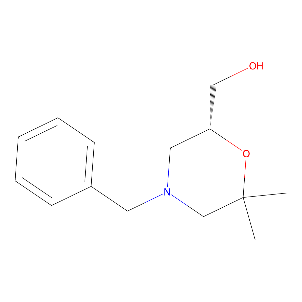 (R)-(4-Benzyl-6,6-dimethylmorpholin-2-YL)methanol molecular structure, CAS 1416445-20-9