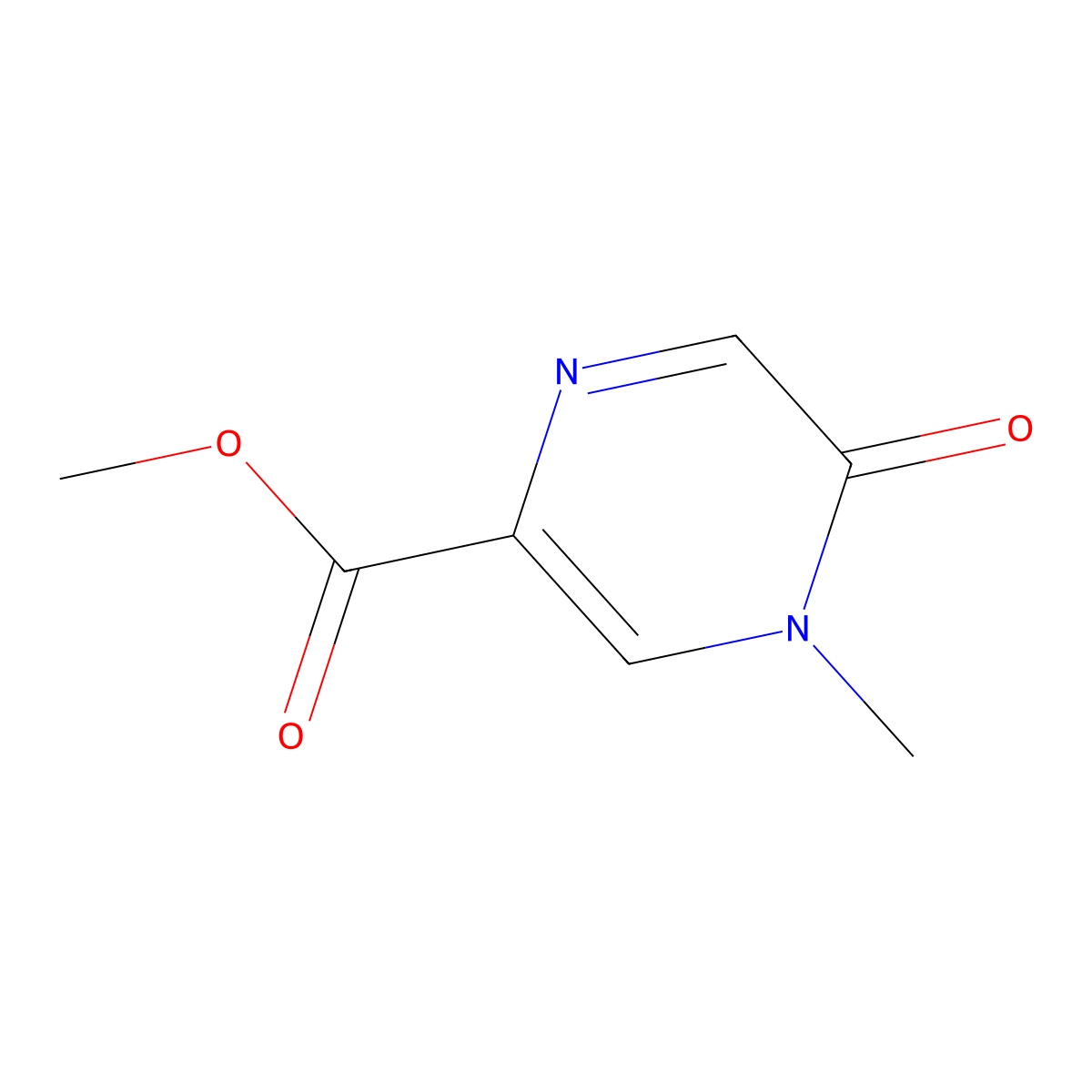 Methyl 4-methyl-5-oxo-4,5-dihydropyrazine-2-carboxylate molecular structure, CAS 1416447-68-1