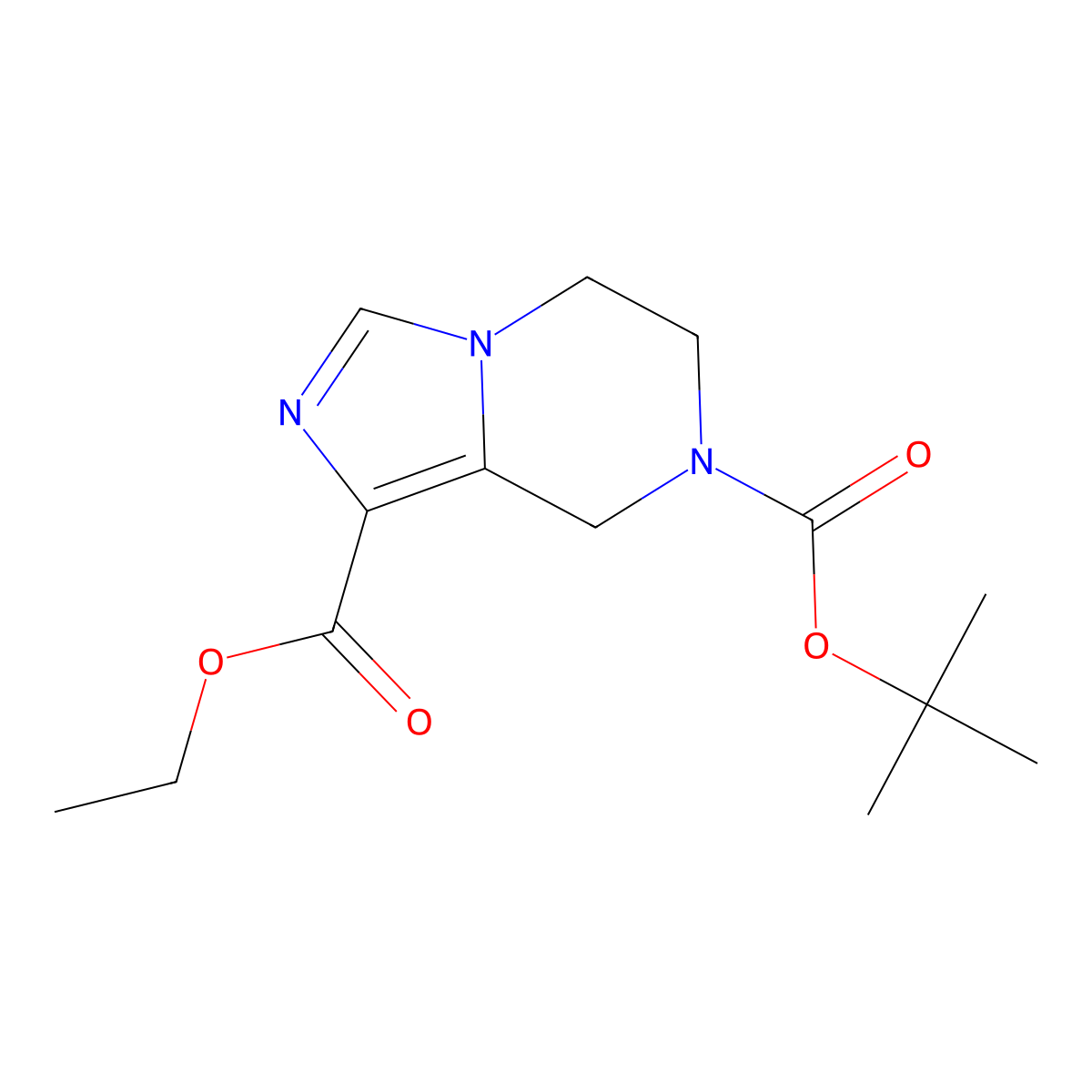 7-tert-Butyl 1-ethyl 5,6-dihydroimidazo[1,5-a]pyrazine-1,7(8H)-dicarboxylate molecular structure, CAS 1416447-72-7
