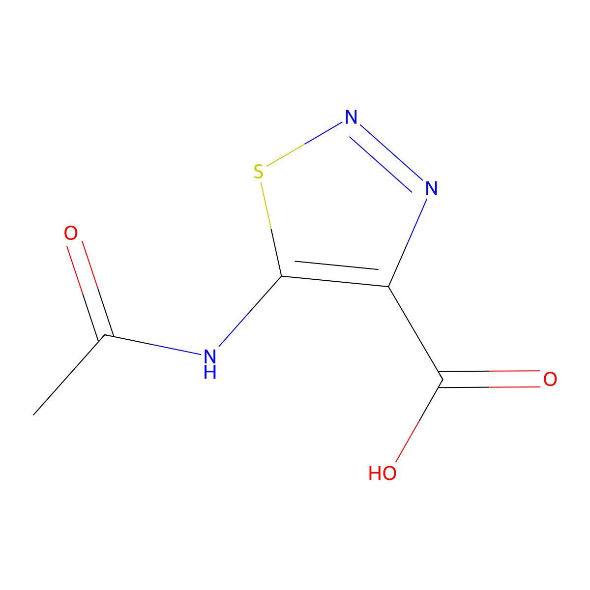 5-Acetamido-1,2,3-thiadiazole-4-carboxylic acid molecular structure, CAS 1416447-93-2