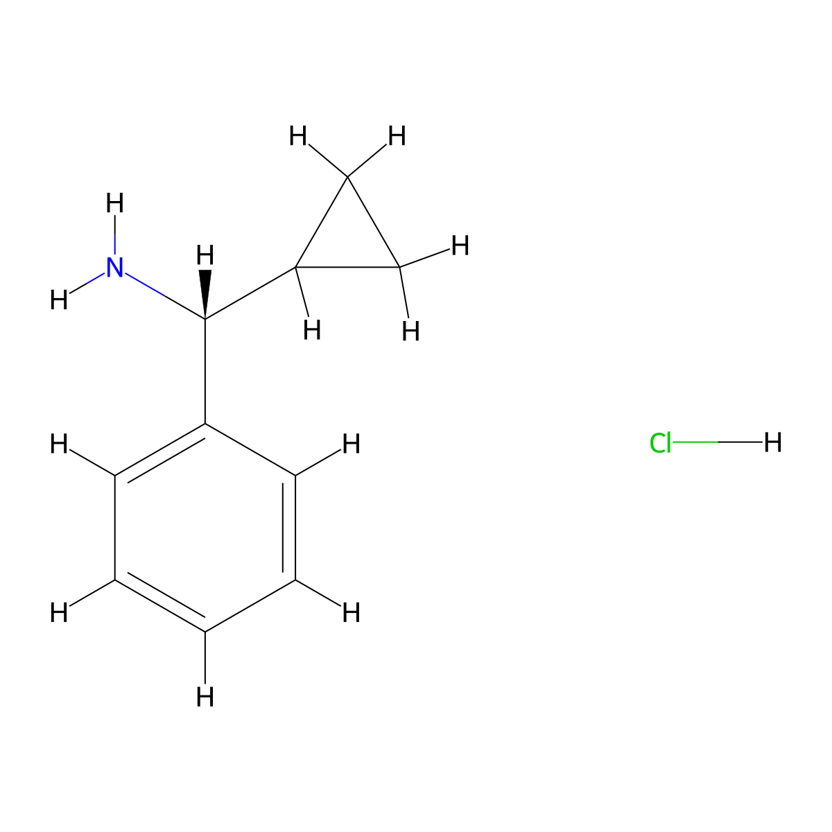 (R)-cyclopropyl(phenyl)methanamine hydrochloride molecular structure, CAS 1416450-04-8