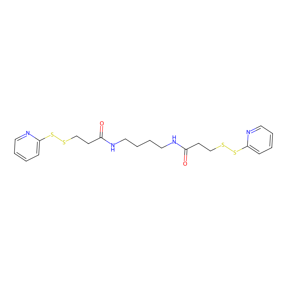 1,4-Bis(3-(2-pyridyldithio)propionamido)butane molecular structure, CAS 141647-62-3