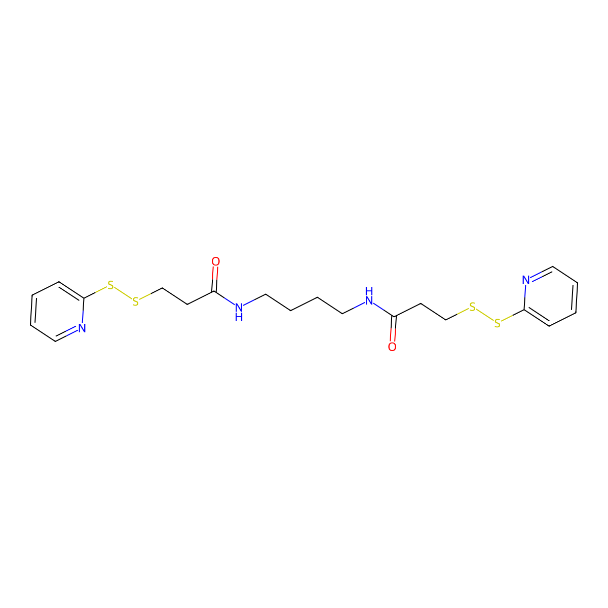 1,4-Bis(3-(2-pyridyldithio)propionamido)butane molecular structure, CAS 141647-62-3