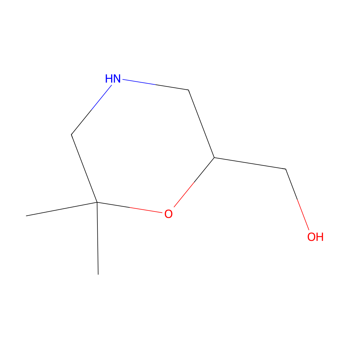 (R)-(6,6-Dimethylmorpholin-2-yl)methanol molecular structure, CAS 1416499-85-8